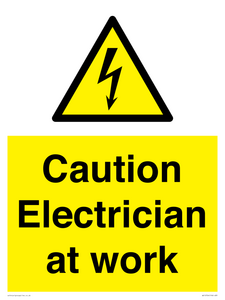 Caution Electrician at work